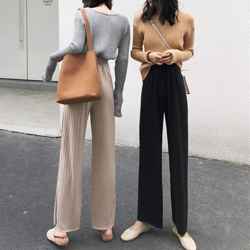 太リブリラックス美脚パンツ