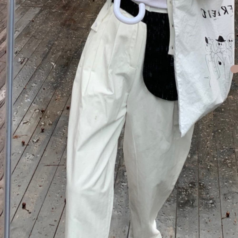 コットンテーパードパンツ