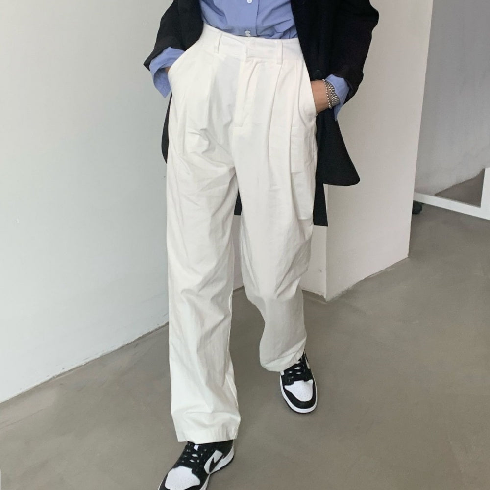 コットンテーパードパンツ