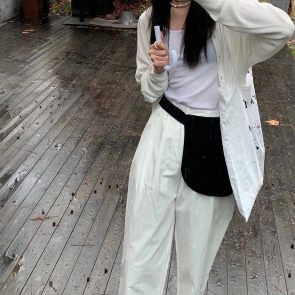 コットンテーパードパンツ