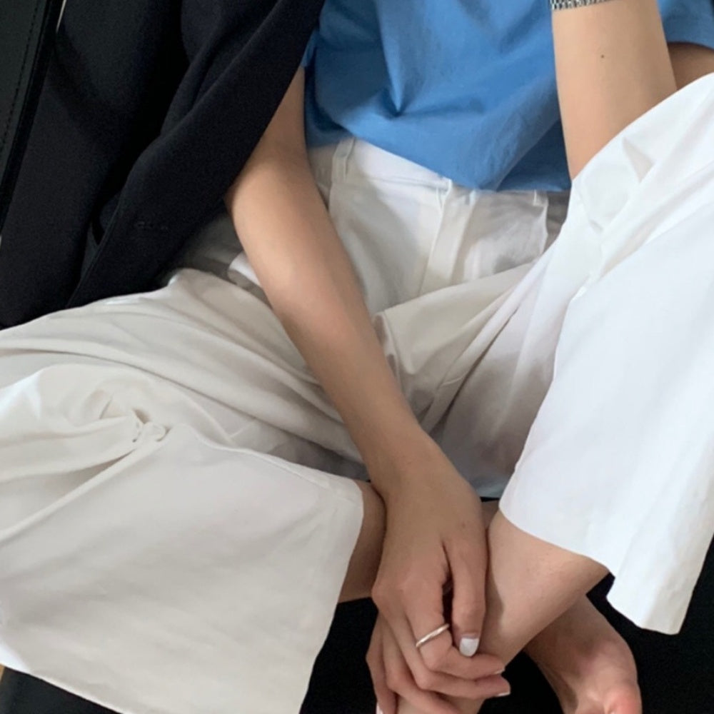 コットンテーパードパンツ