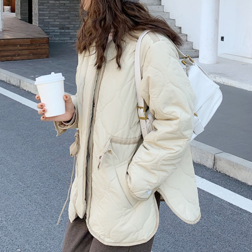 キルティングリボンコート