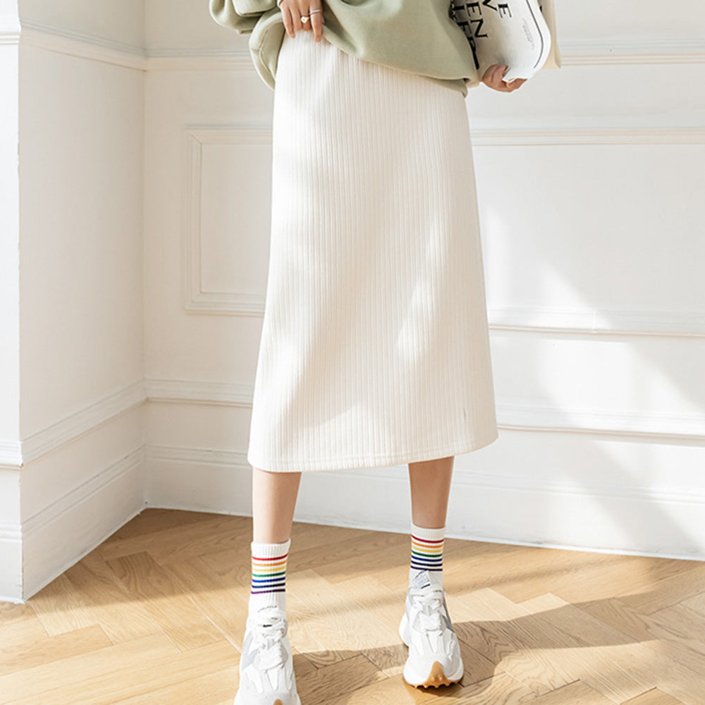 コーデュロイストレートスカート