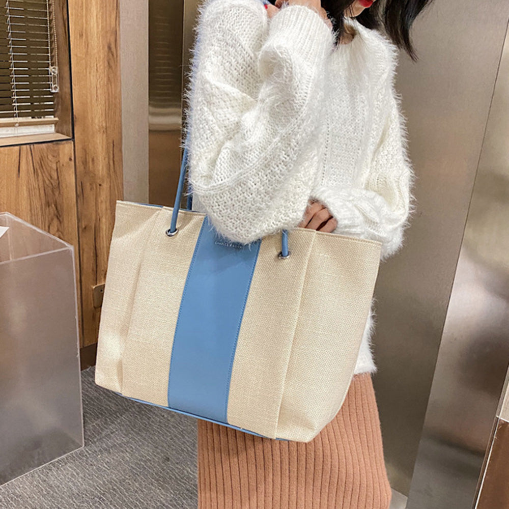 ファスナー付きキャンパストートバッグ