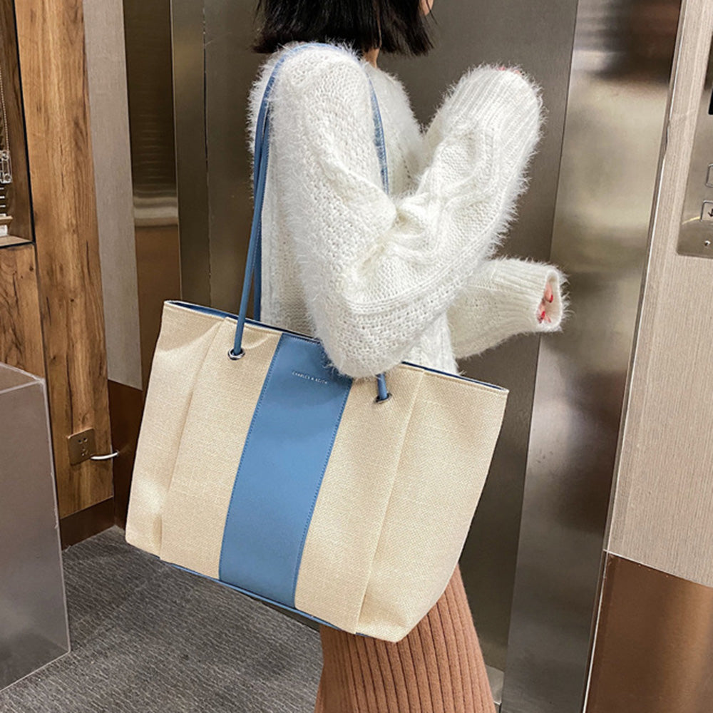 ファスナー付きキャンパストートバッグ