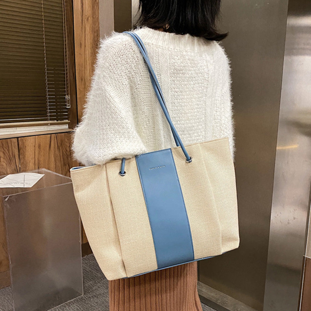 ファスナー付きキャンパストートバッグ