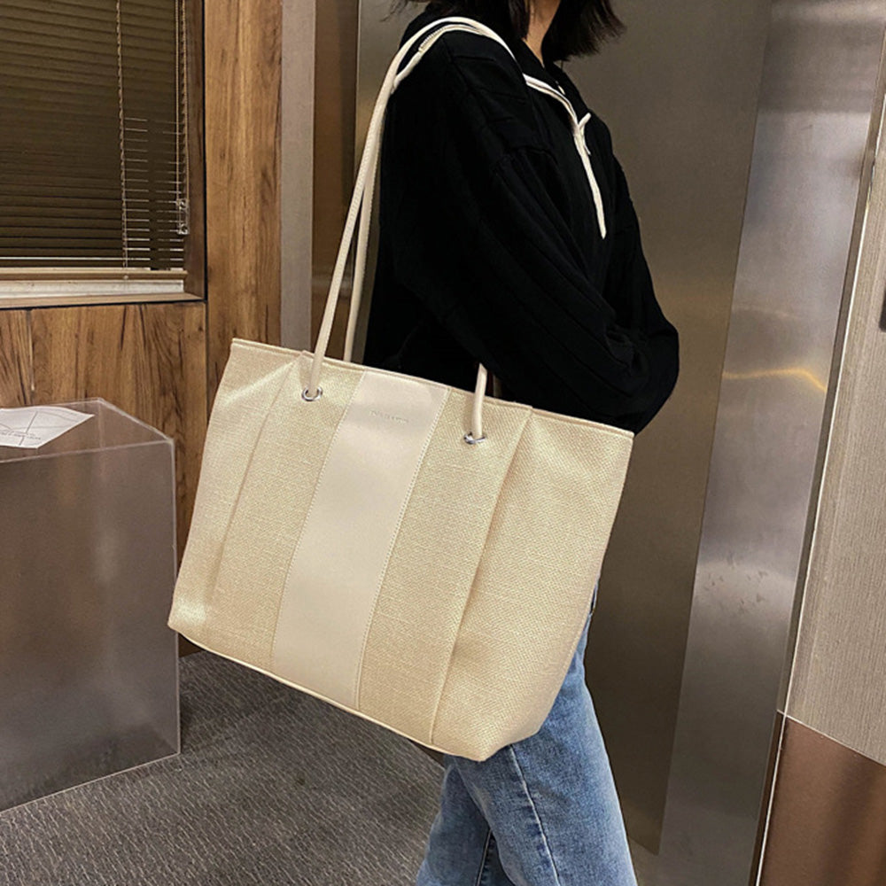 ファスナー付きキャンパストートバッグ