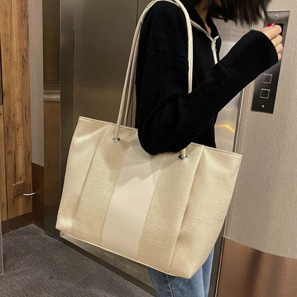 ファスナー付きキャンパストートバッグ