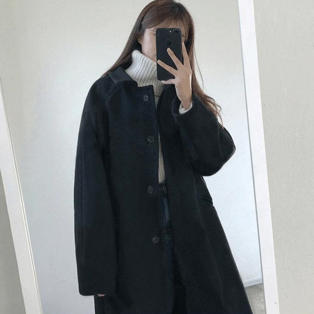 ロング丈ステンカラーコート