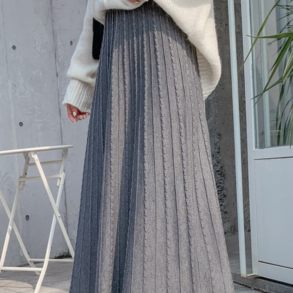 ニットプリーツスカート