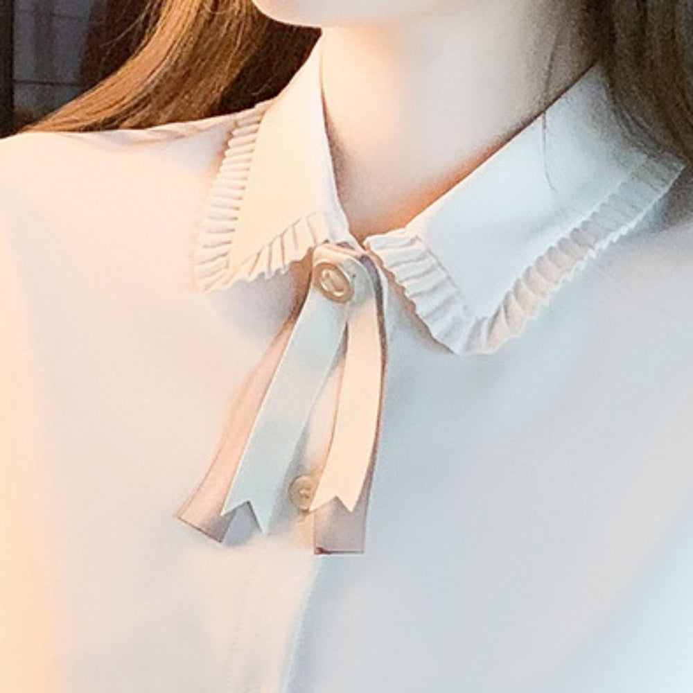 リボンシフォンブラウス