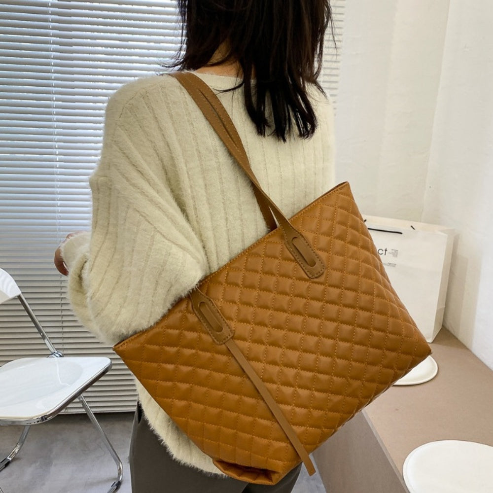 キルティング肩掛けハンドバッグ