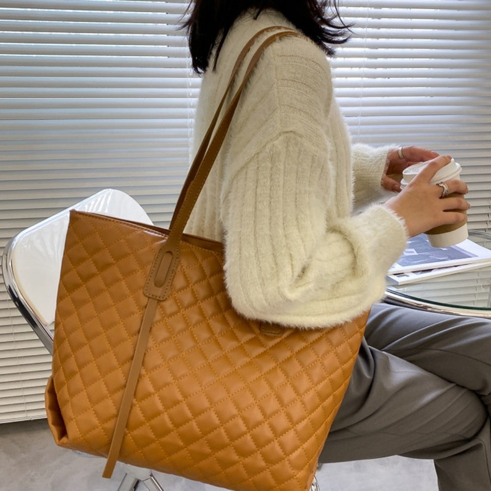 キルティング肩掛けハンドバッグ