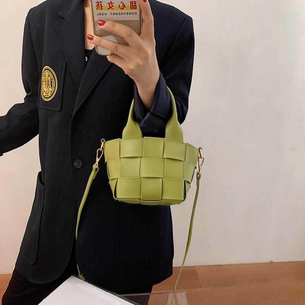2way編み込みデザインハンドショルダーバッグ