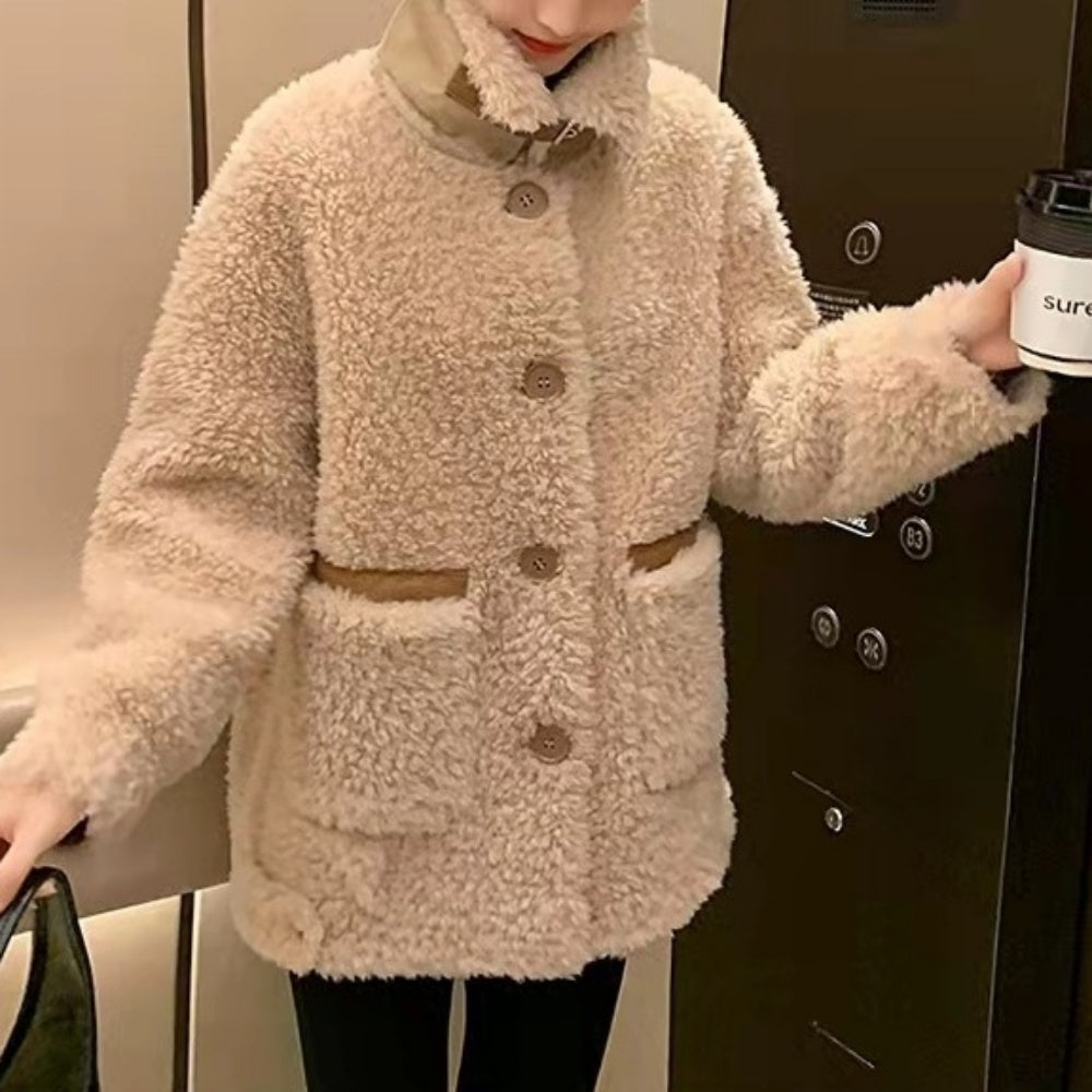 スタンドカラーボアジャケット
