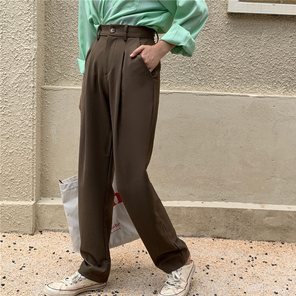 ハイウエストタックパンツ