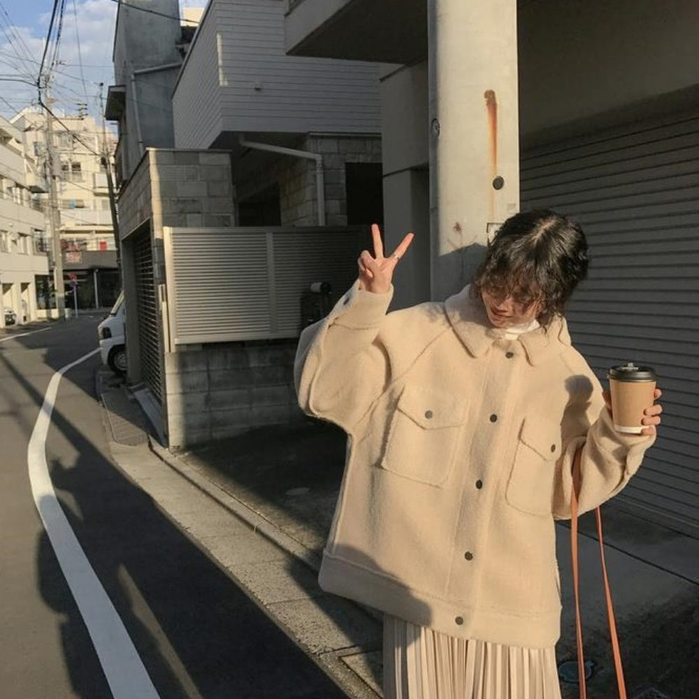 ゆったりシルエットボアジャケット