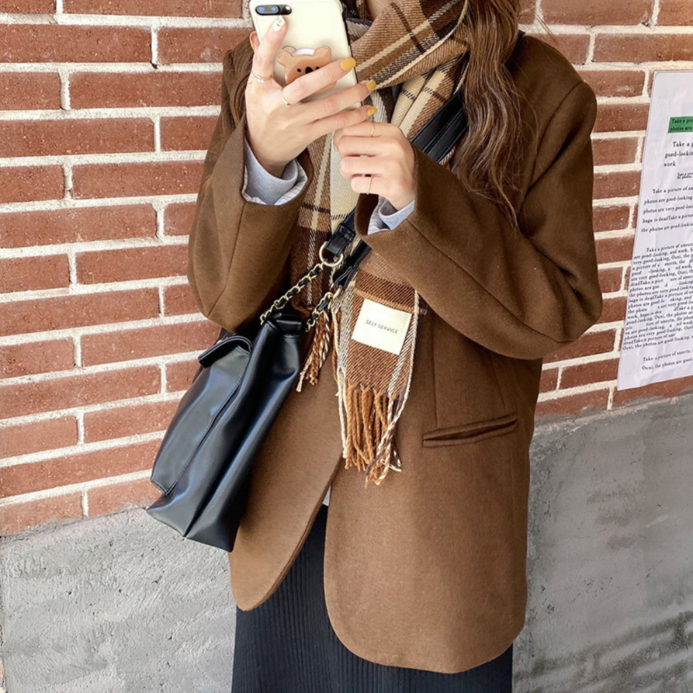 ゴールドチェーンデザインショルダーバッグ