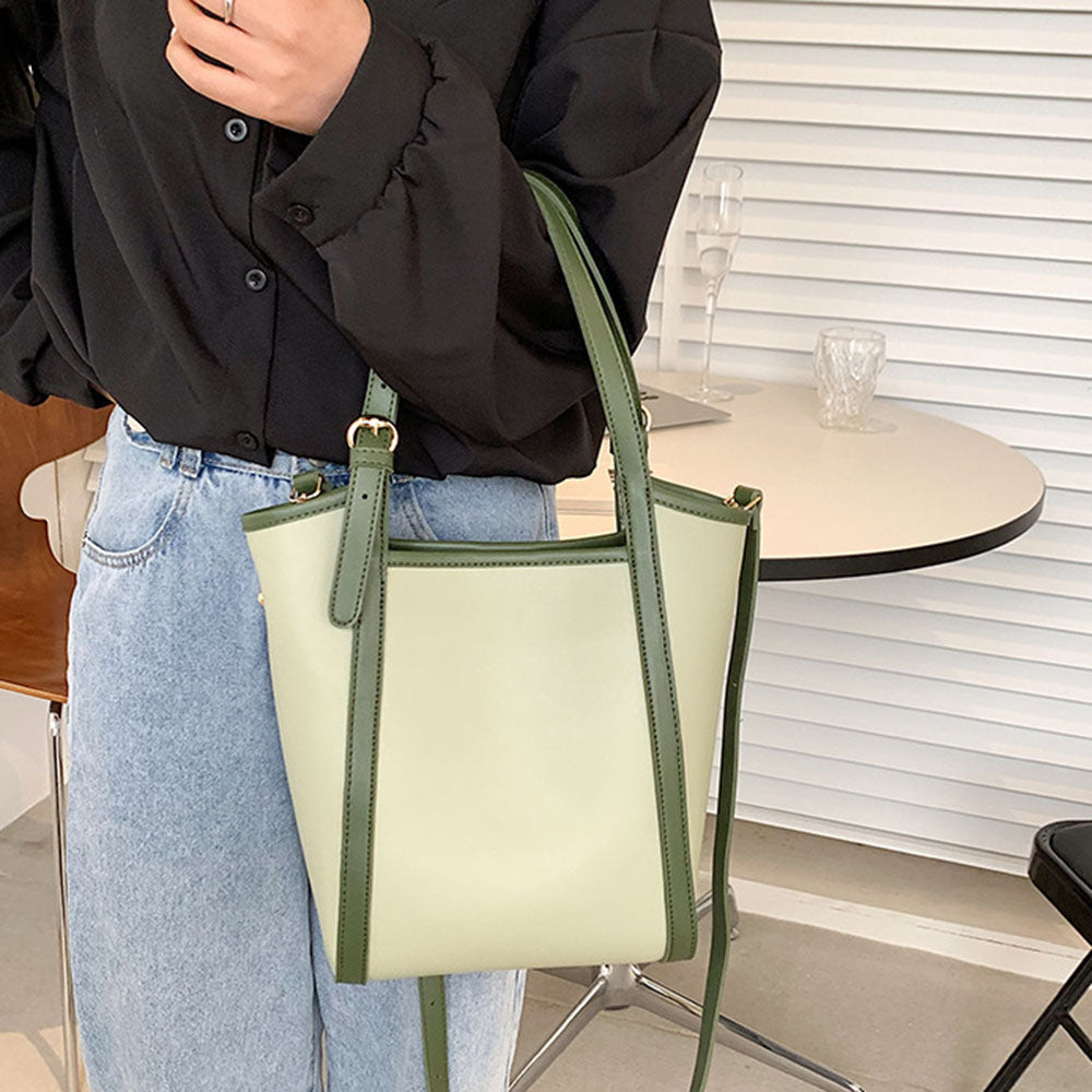 コントラストバインディングバッグ