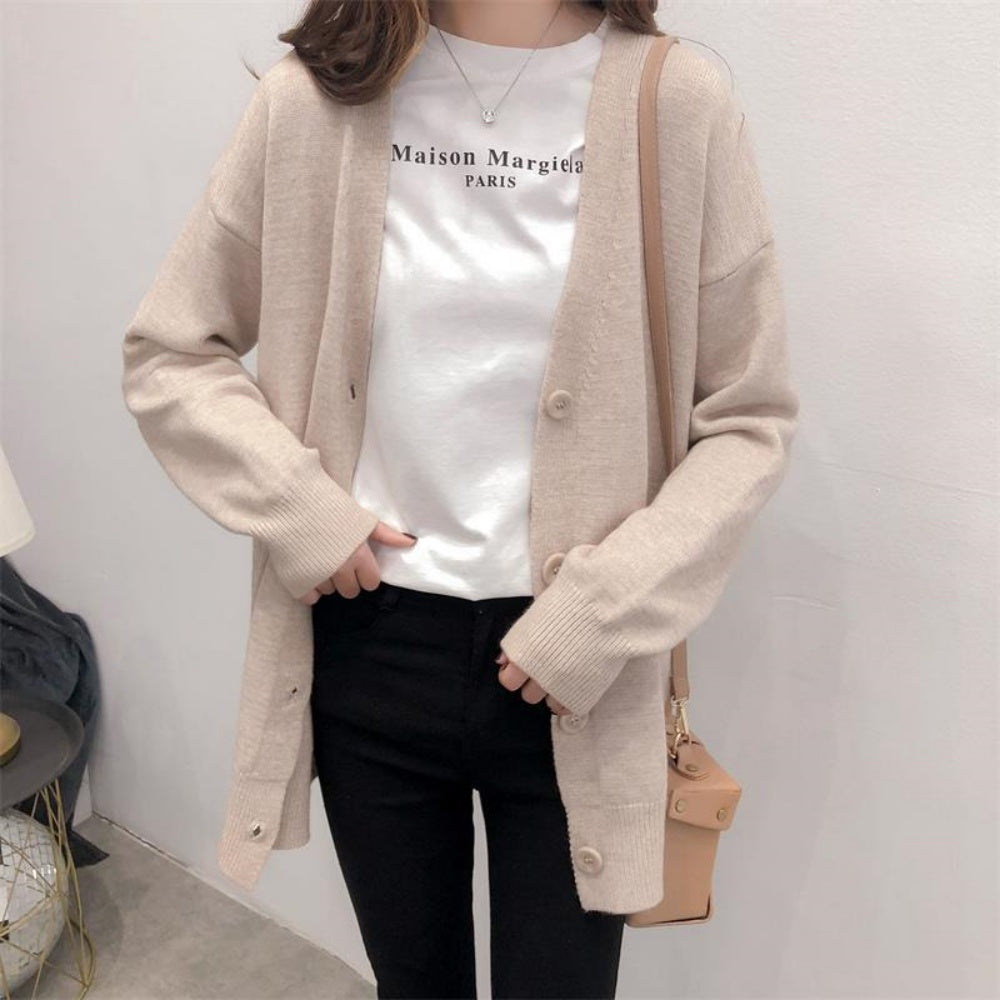 ドロップショルダーカーディガン