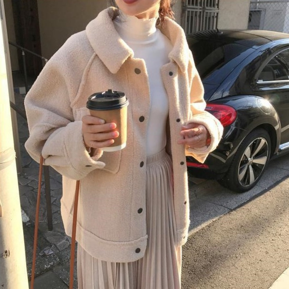 ゆったりシルエットボアジャケット