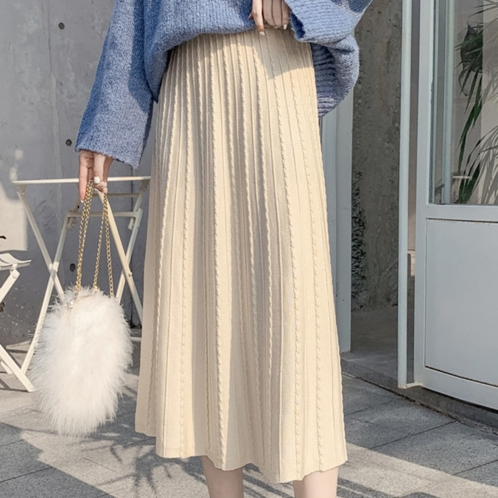 ニットプリーツスカート