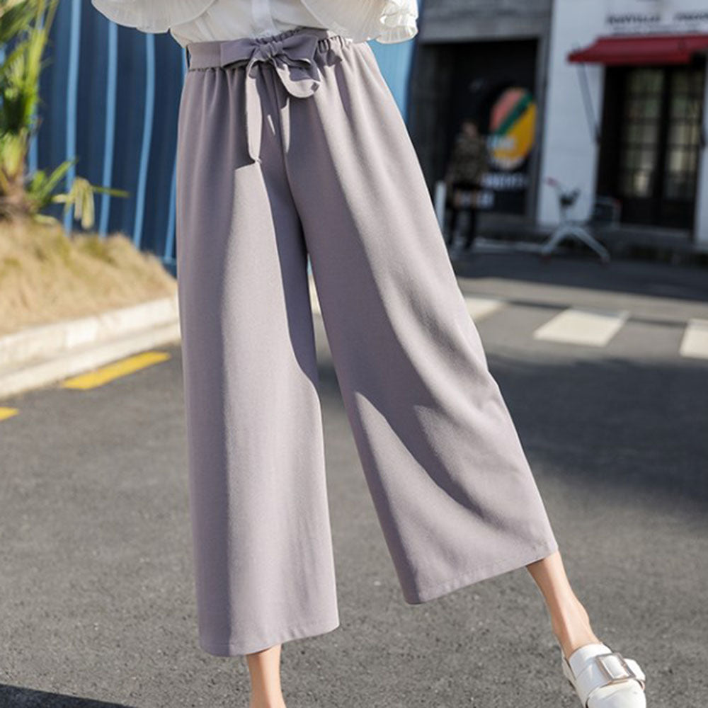 ウエストリボンワイドパンツ