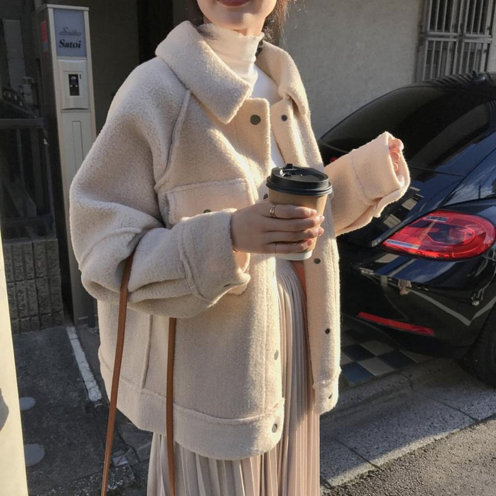 ゆったりシルエットボアジャケット