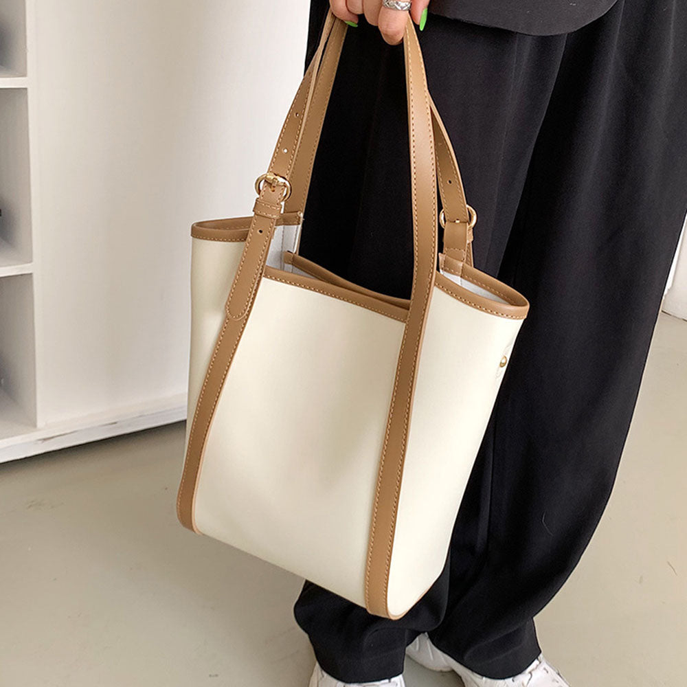 コントラストバインディングバッグ