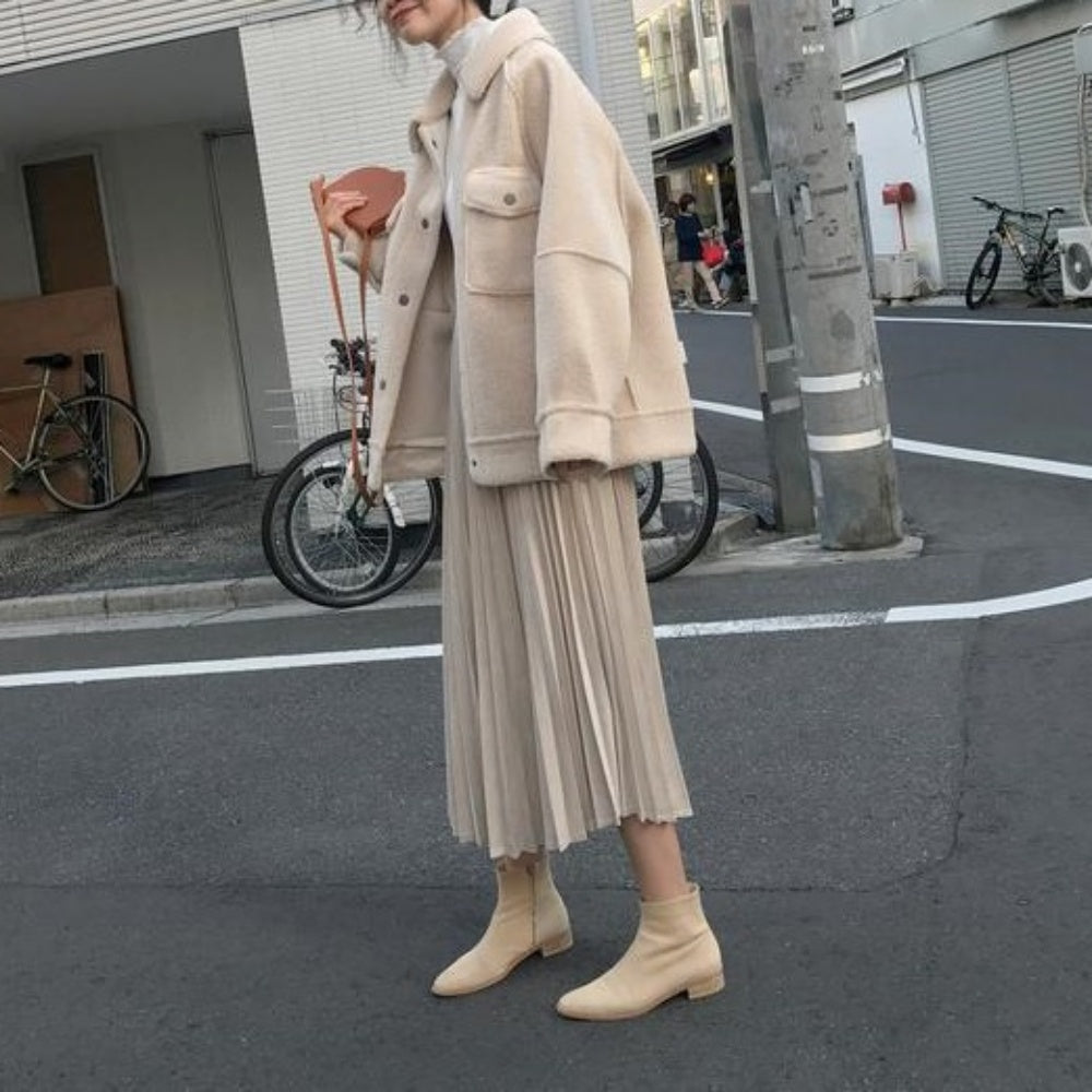 ゆったりシルエットボアジャケット