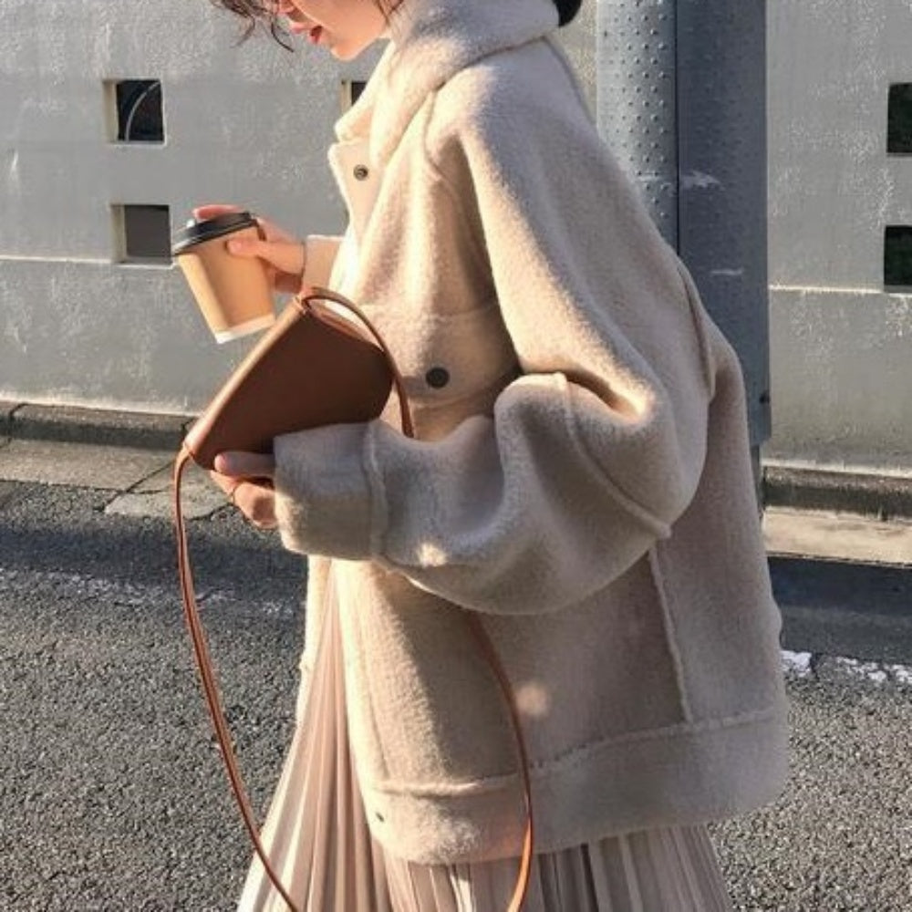 ゆったりシルエットボアジャケット