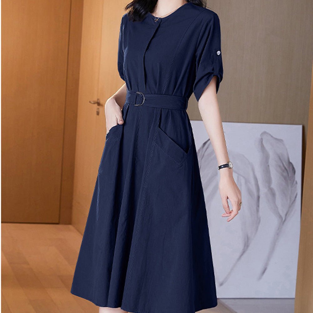 大人ミリタリーAラインワンピース｜オフィスカジュアル レディース 通販【ミレジェネ】