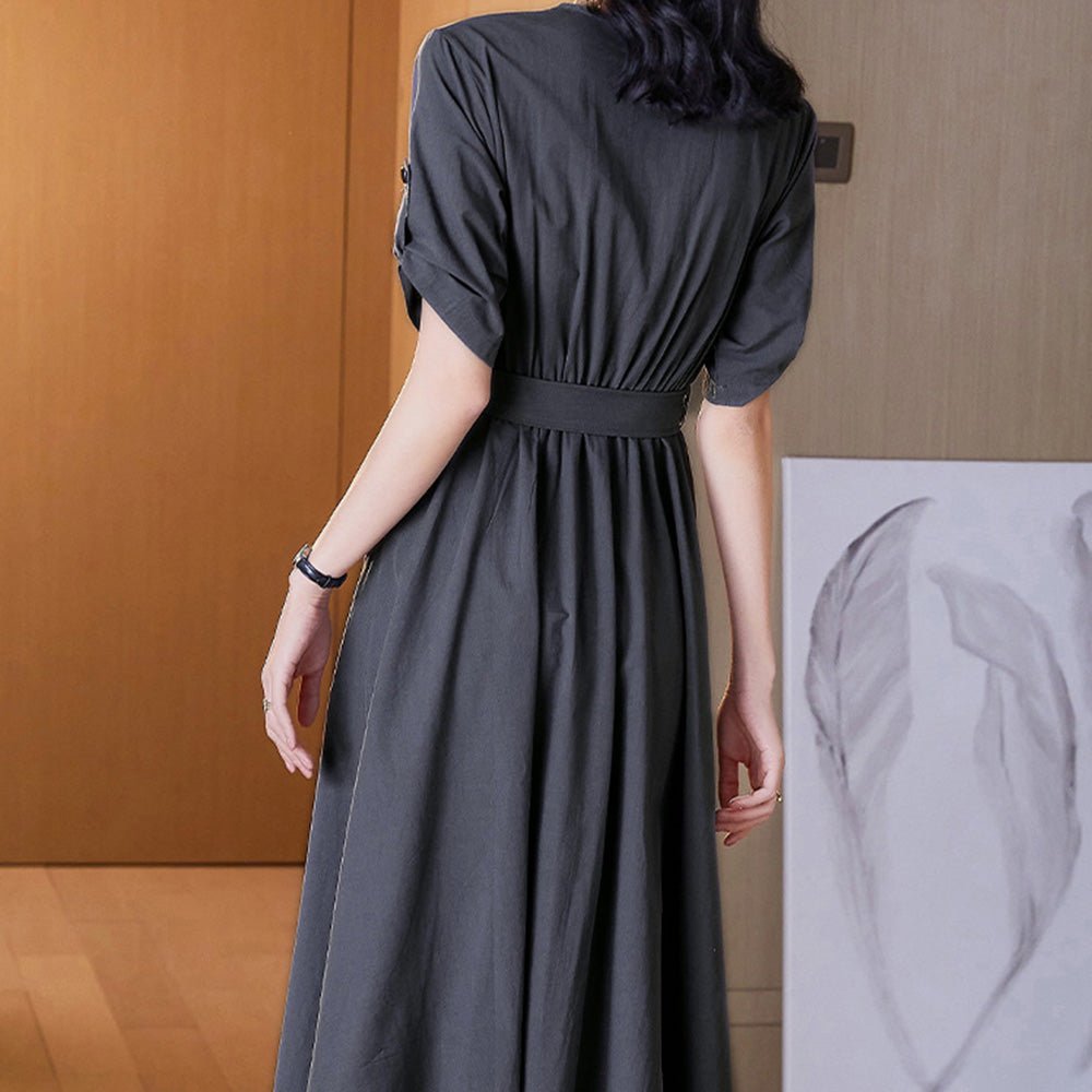 大人ミリタリーAラインワンピース｜オフィスカジュアル レディース 通販【ミレジェネ】