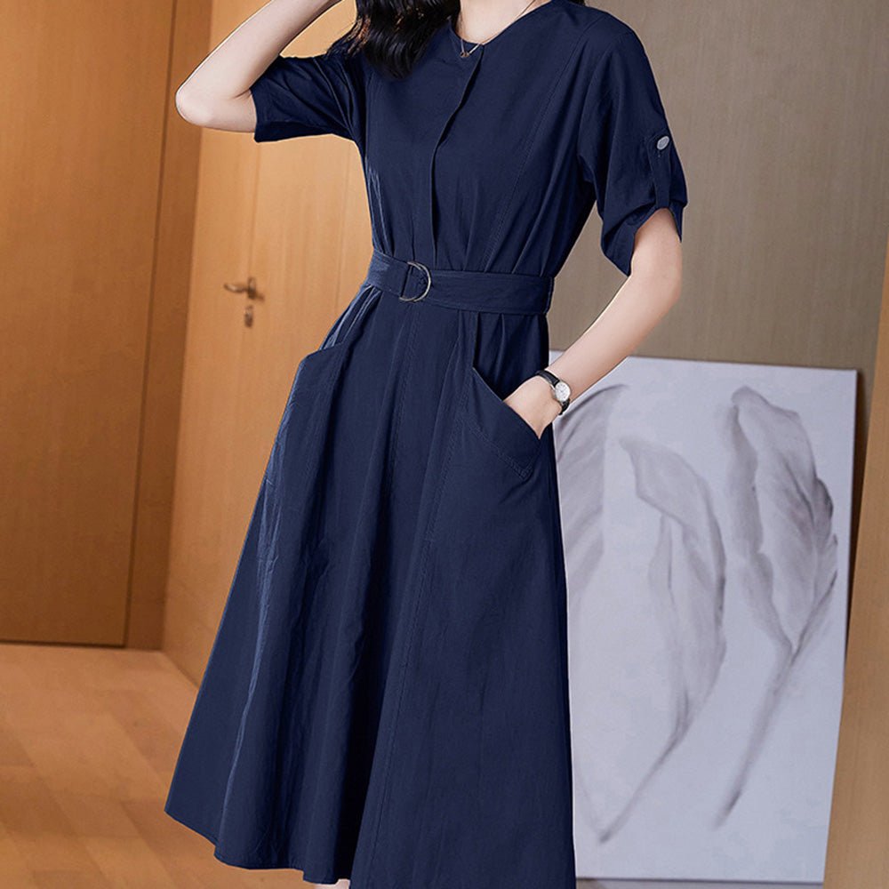 大人ミリタリーAラインワンピース｜オフィスカジュアル レディース 通販【ミレジェネ】