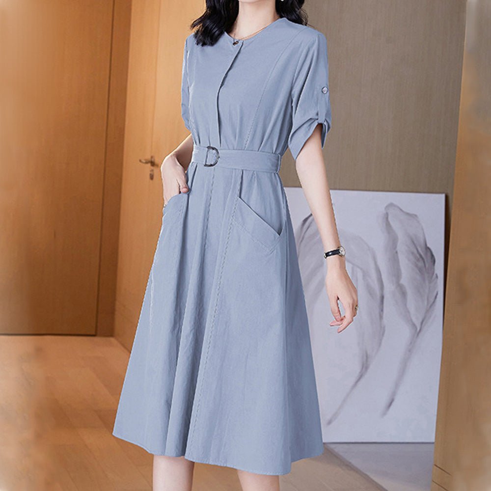 大人ミリタリーAラインワンピース｜オフィスカジュアル レディース 通販【ミレジェネ】