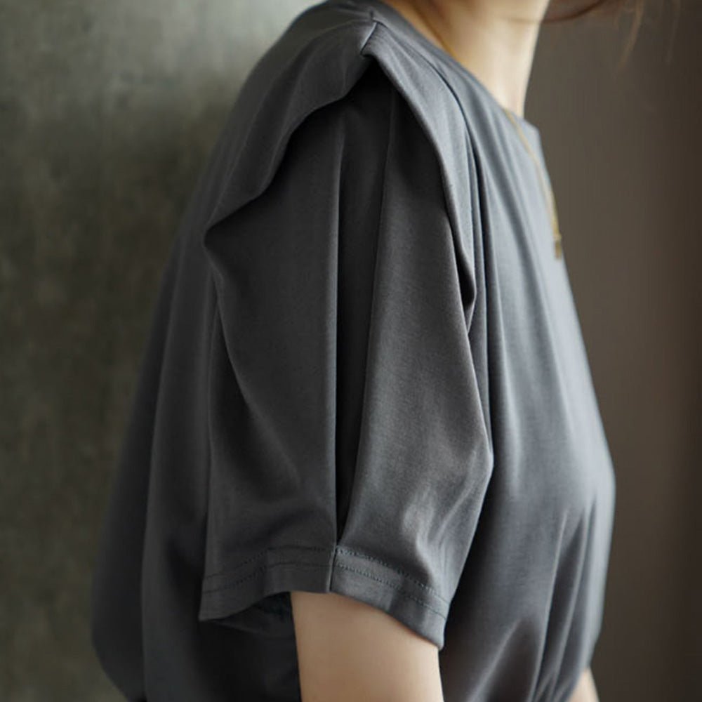 パワーショルダー無地デザイントップス｜オフィスカジュアル レディース 通販【ミレジェネ】