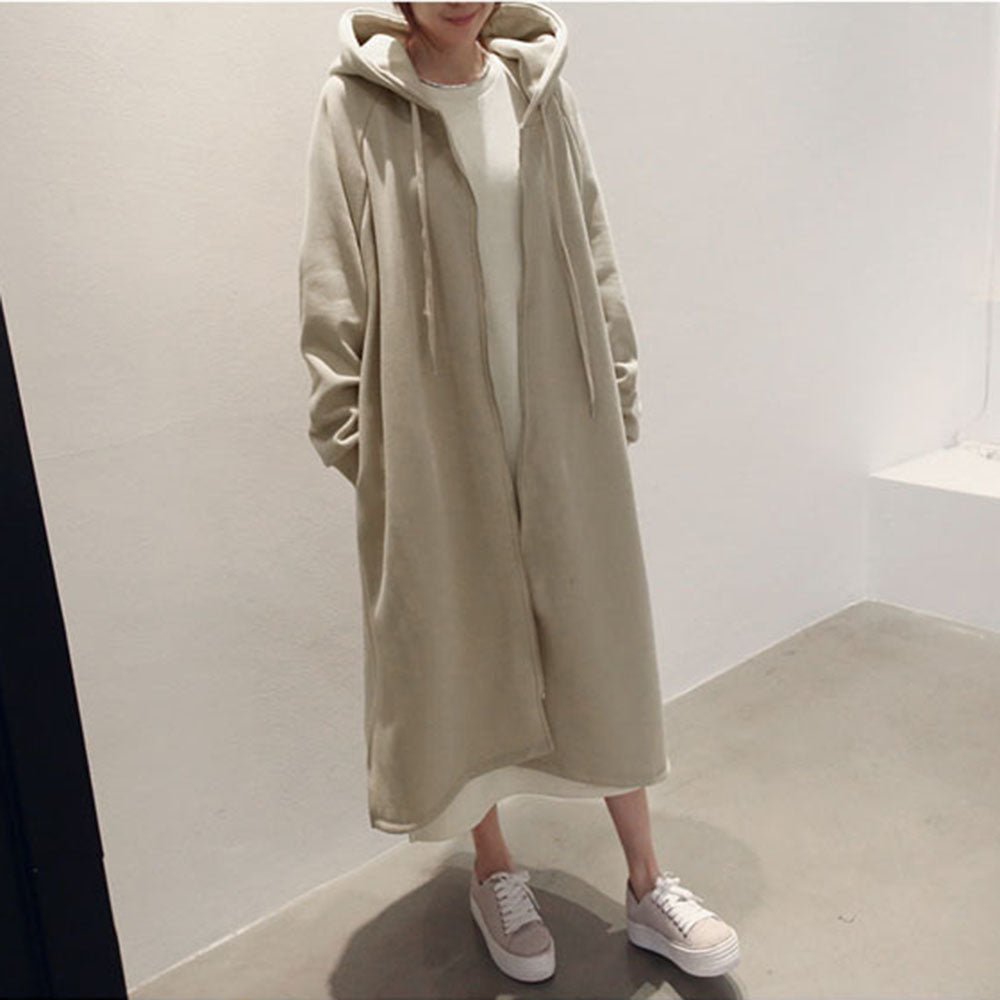スウェットロングパーカーカーディガン