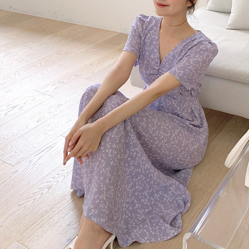 小花柄シフォンワンピース｜オフィスカジュアル レディース 通販【ミレジェネ】