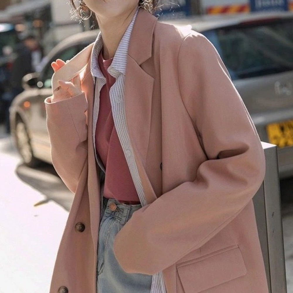 シンプルダブルブレストジャケット｜オフィスカジュアル レディース 通販【ミレジェネ】