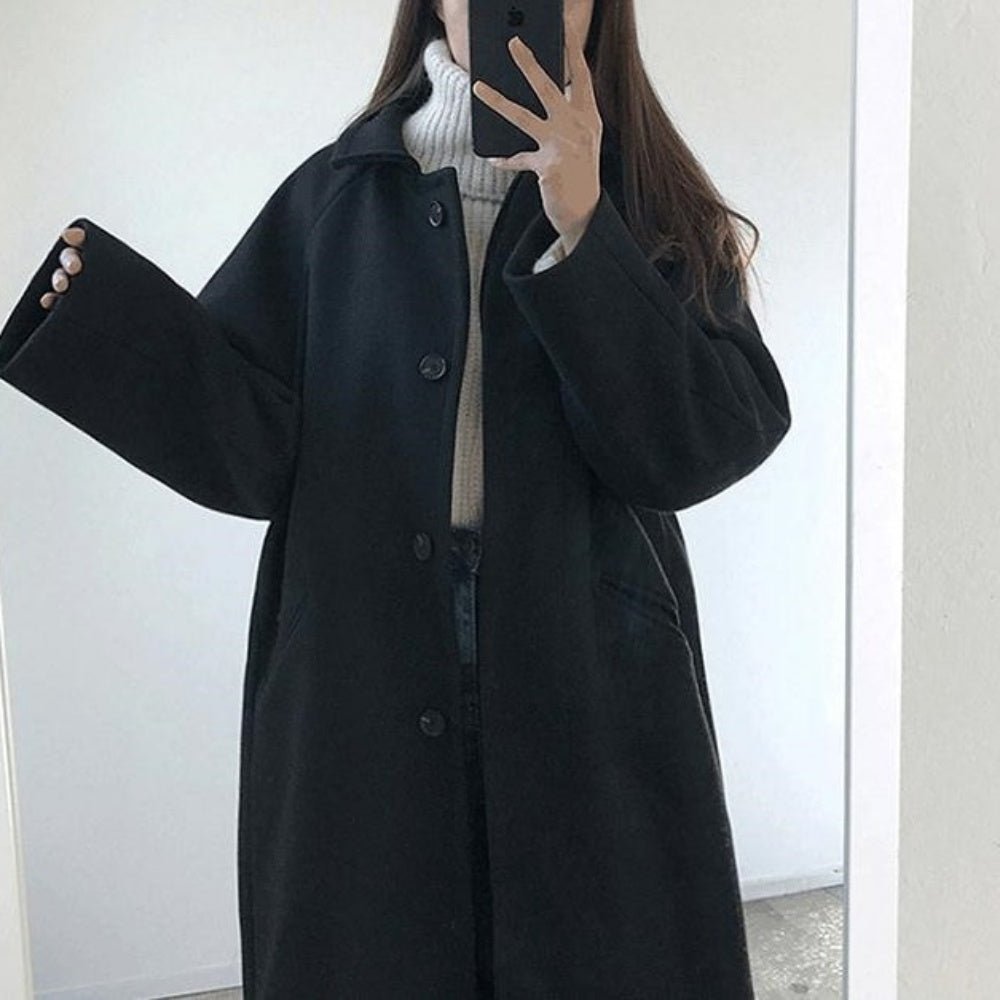 ロング丈ステンカラーコート｜オフィスカジュアル レディース 通販【ミレジェネ】