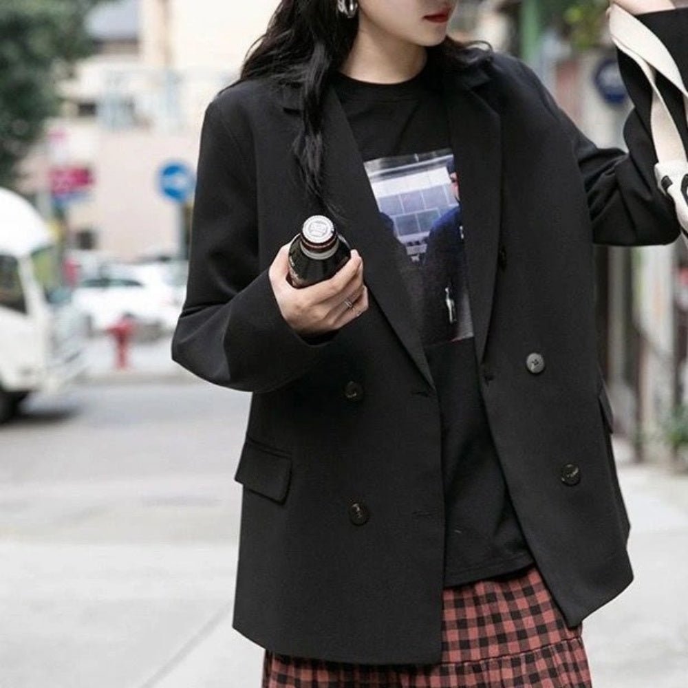 シンプルダブルブレストジャケット｜オフィスカジュアル レディース 通販【ミレジェネ】