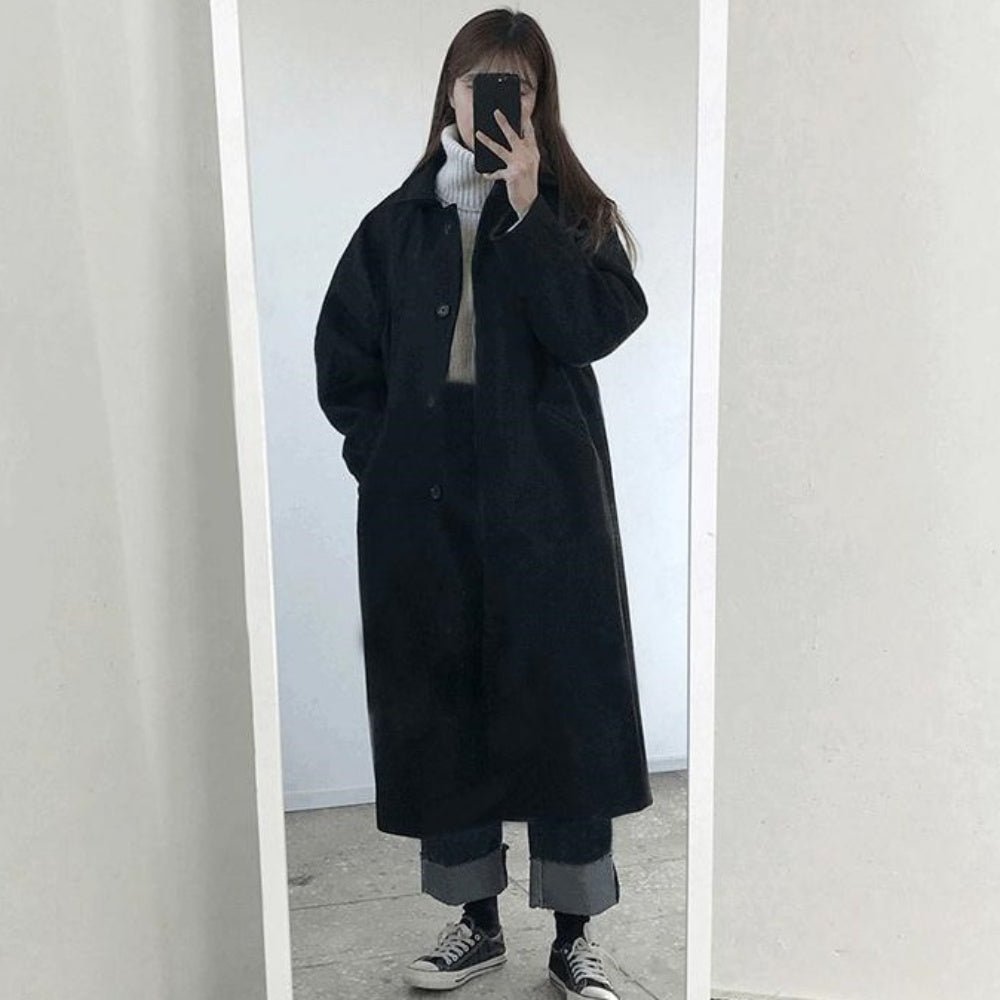 ロング丈ステンカラーコート｜オフィスカジュアル レディース 通販【ミレジェネ】