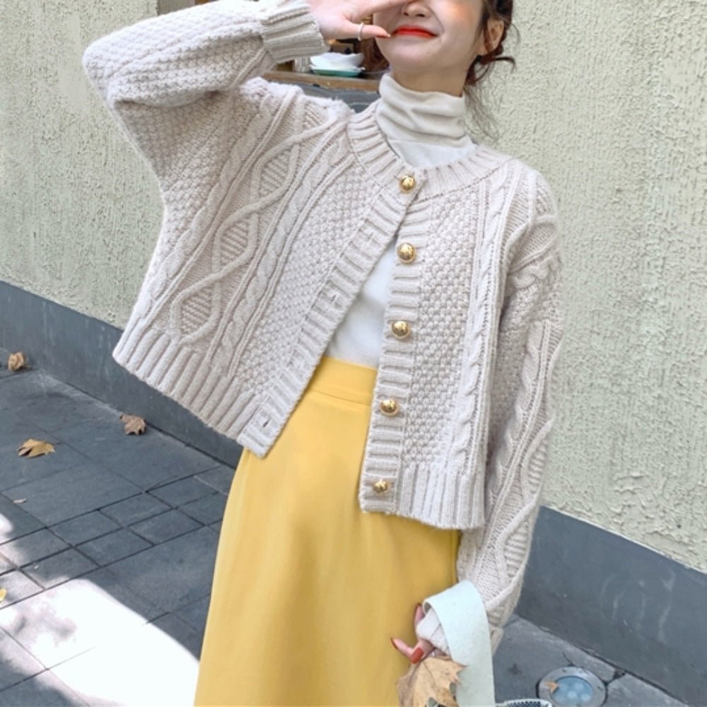 リナシメント RINASCIMENTO ショートニットカーディガン （Beige） リナシメント RINASCIMENTO ショートニットカーディガン （Beige
