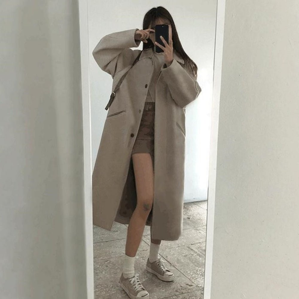 ロング丈ステンカラーコート｜オフィスカジュアル レディース 通販【ミレジェネ】