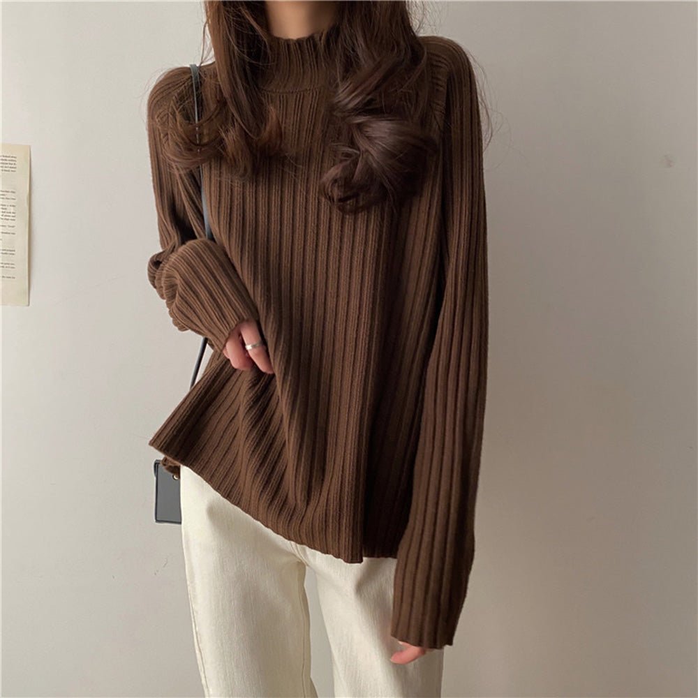 リブシンプルルーズニット