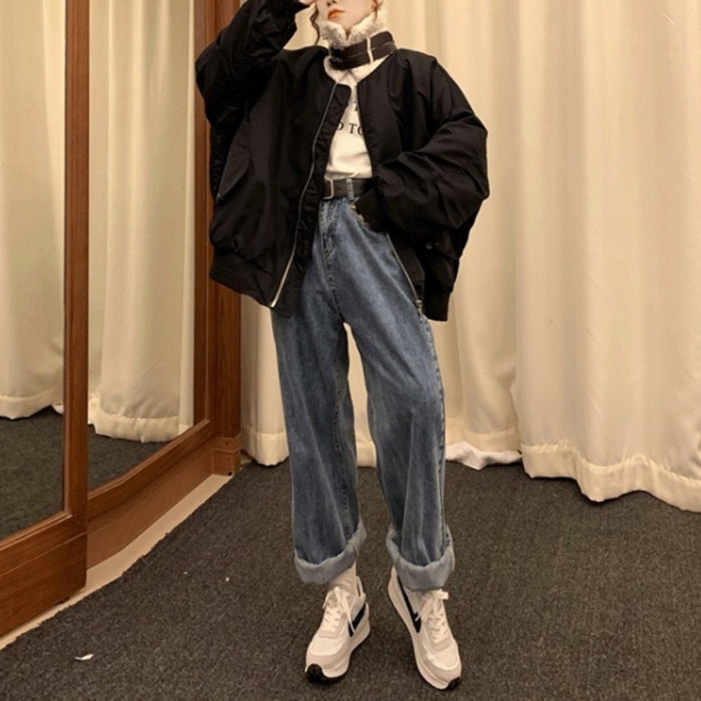 ネックベルトオーバーサイズブルゾン｜オフィスカジュアル