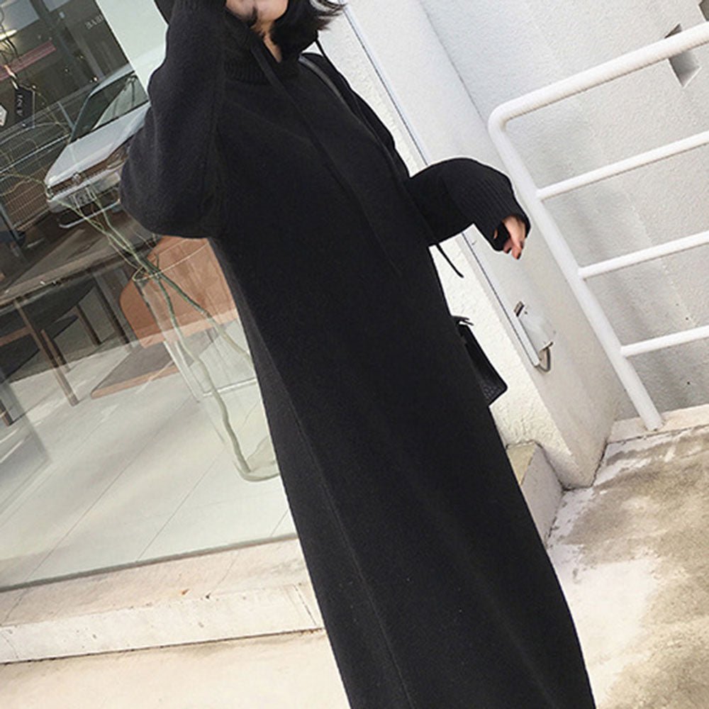 フード付きルーズニットワンピース - Millennial Generation