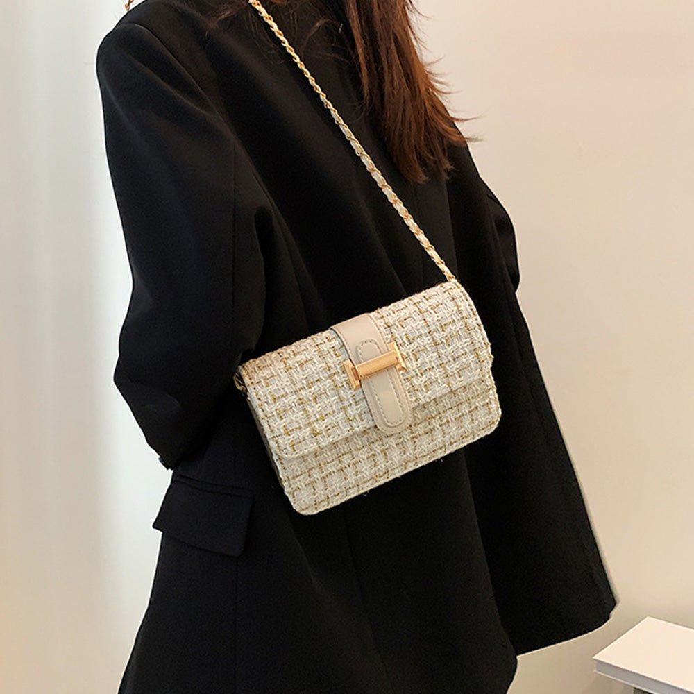 ノベルティ　綺麗　チェーン　ショルダーバッグ　ツイード　バッグ ツイードチェーンショルダーバッグ | Minayo Select