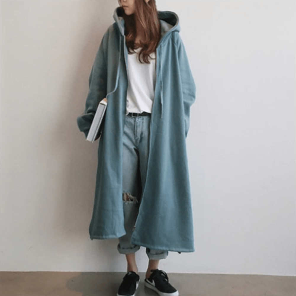 SUAVELE パーカー　カーディガン スウェットロングパーカーカーディガン｜オフィスカジュアル