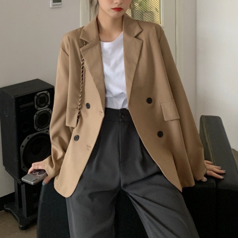オーバーサイズ薄手テーラードジャケット｜オフィスカジュアル